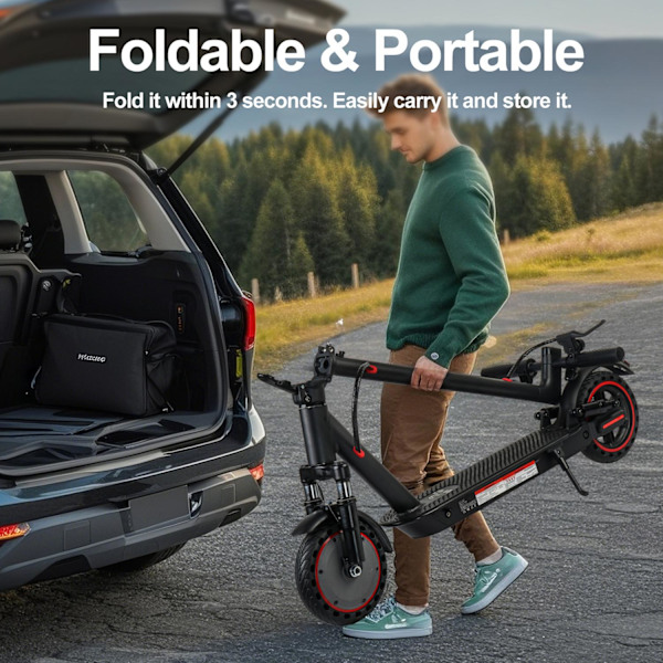 W4PLUS 2024 KickScooter Sähköpotkulauta 30km/h sähköpyörä potkulauta Black