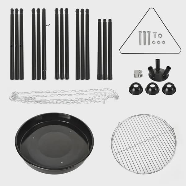 Tripod Outdoor Fire Pit BBQ Pyöreä Kulho Extra Suuri Grilli