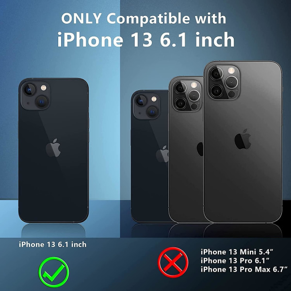 C4U® Shockproof Defence - iPhone 13  - Stötdämpande skal 3i1 Black iPhone 13