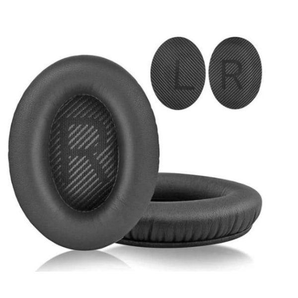 Öronkuddar för Bose QuietComfort - QC35/QC25/QC15/AE2 Hörlurar Black SVART