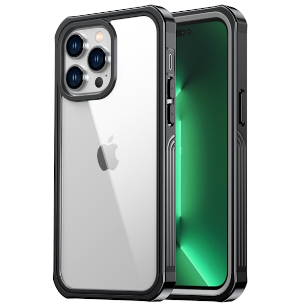 C4U® Stødfast forsvar - iPhone 14 Pro Max - Støddæmper Taske 3i1 Black iPhone 14 Pro Max (6.7)