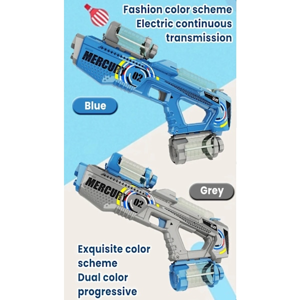 Mercury M2 Fuldt automatisk elektrisk vandpistol med lyseffekt Blue