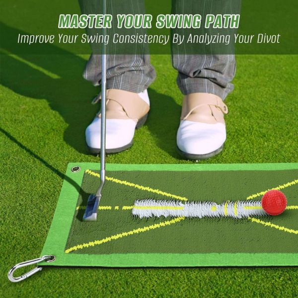 Golfträningsmatta Perfektionera din sving - träningsverktyg Golf Grön