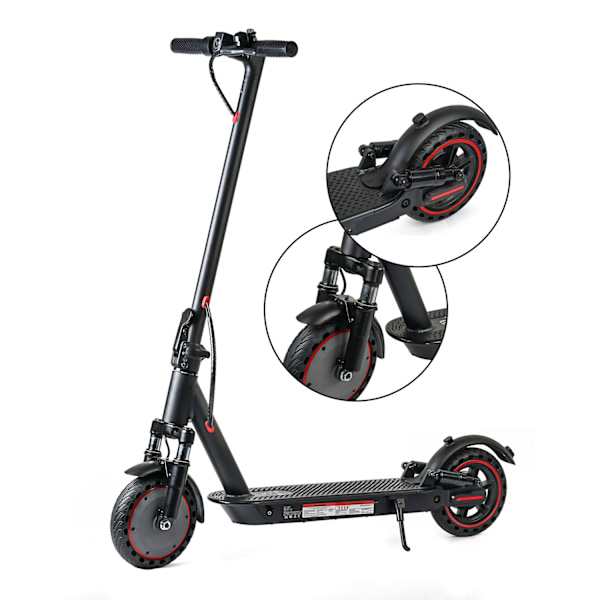 W4PLUS 2025 KickScooter El-løbehjul 30 km/t elcykel scooter sparkesykkel Black