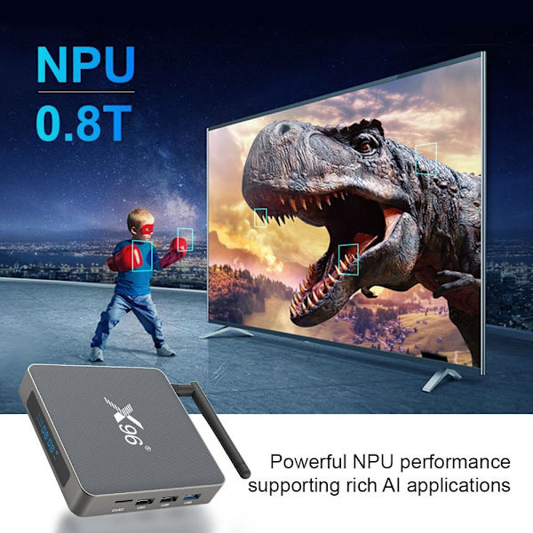 8K Full HD Mediaspelare x96 X6 KODI WiFi TVBox IPTV 11.0 Android Silver