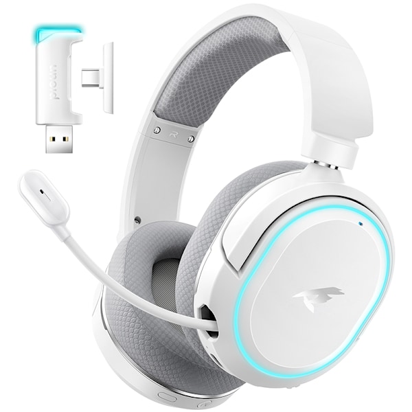 Pelikuulokkeet ja mikrofoni KOFIRE UG05 - Langattomat jopa 40 tuntia PS4 / Ps5 White