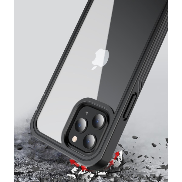 C4U® iskunkestävä puolustus - iPhone 12 Pro Max- iskunkestävä ku Black