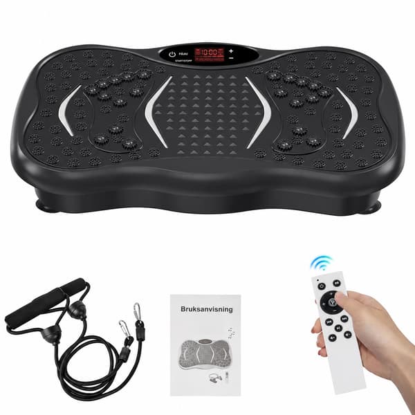Vibrationsplatta med fjärrkontroll | LED-pekskärm | Automatprogram P1–P5 | Maxbelastning 150 kg