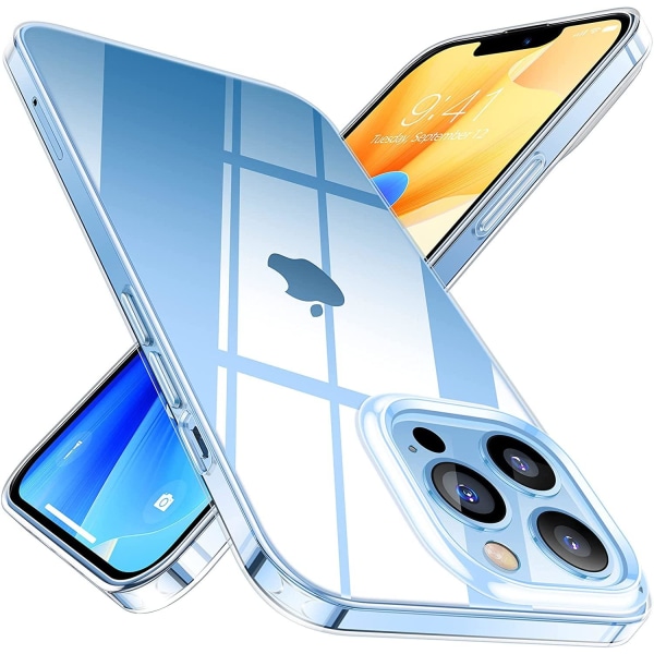 iPhone 13 Pro [7-PACK] 6x Härdat glas + Lins + 1x Silkon Skal Transparent iPhone 13 Pro