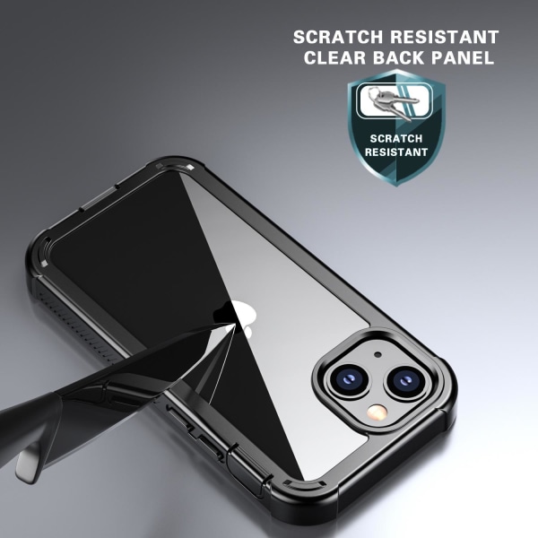 C4U® Shockproof Defence - iPhone 13 Mini - Stötdämpande skal 3i1 Black iPhone 13 Mini (5.4)