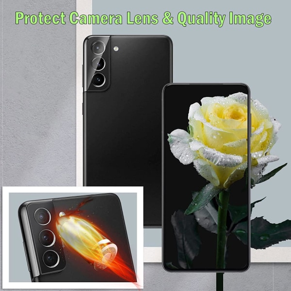 5-Pack Samsung Galaxy S22 Härdat glas + Lins + Silkon Skal Transparent Galaxy S22