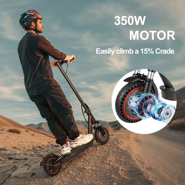 W4PLUS 2025 KickScooter Elsparkcykel 30km/h elcykel scooter kickbike Svart