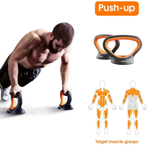 Multifunktionelt træningssæt 24 kg træne hjemme kettlebell Black