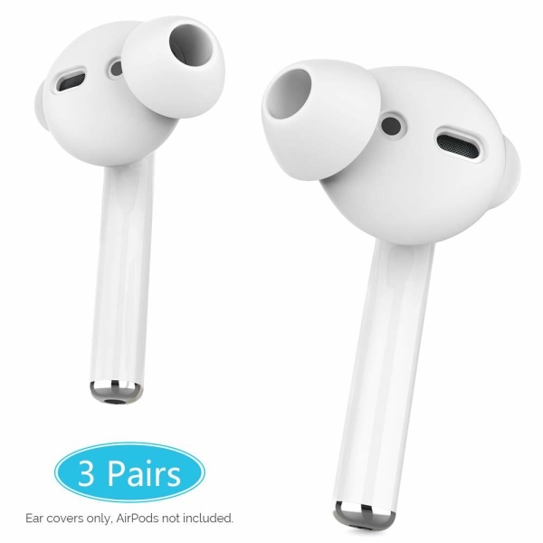 Silikone beskyttelse til AirPods / EarPod 3-pack kroge C4U® White