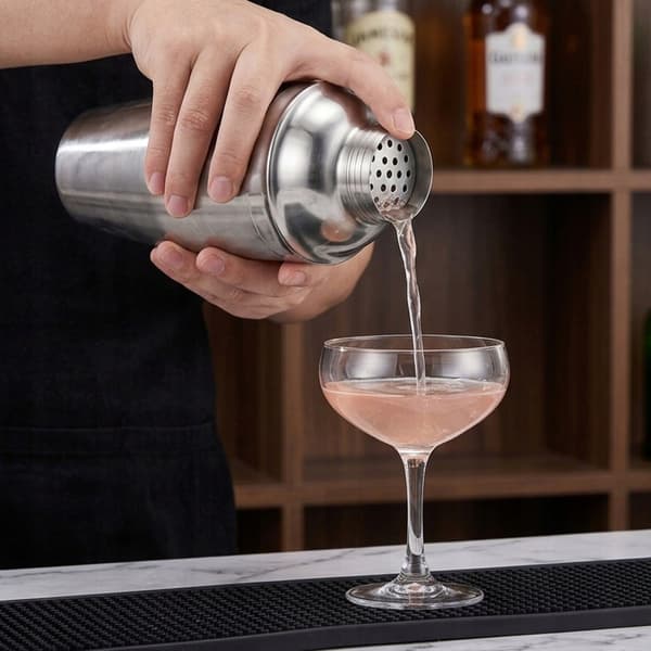 Bartenderset i rostfritt stål | Shaker, jigger, sil, muddler och barsked | Flasköppnare ingår