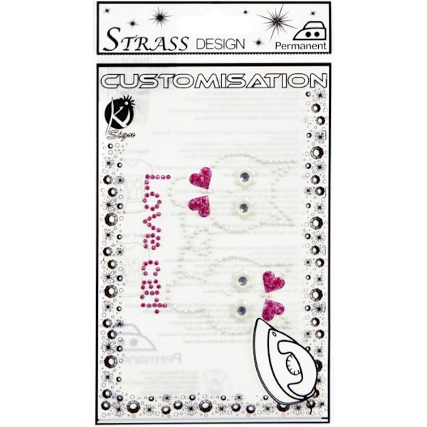 Överföring strass thermocollant Katter 7,6 x 6,4 cm