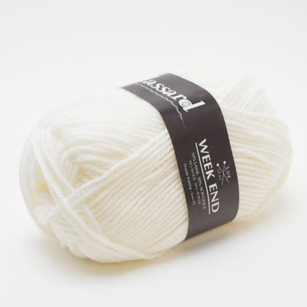 Plassard - Helgstickgarn 1200 Vit 50% Ull Vit