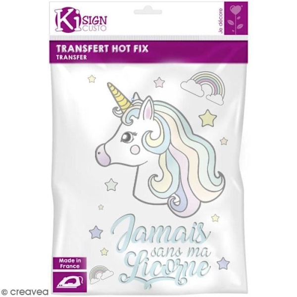 A4 påstrykningsdesign - Hotfix Unicorn