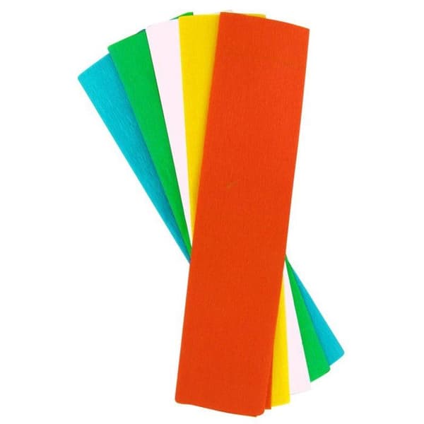 MégaCréa DIY - Crepepapper 50x200 cm 5 assorterade ark