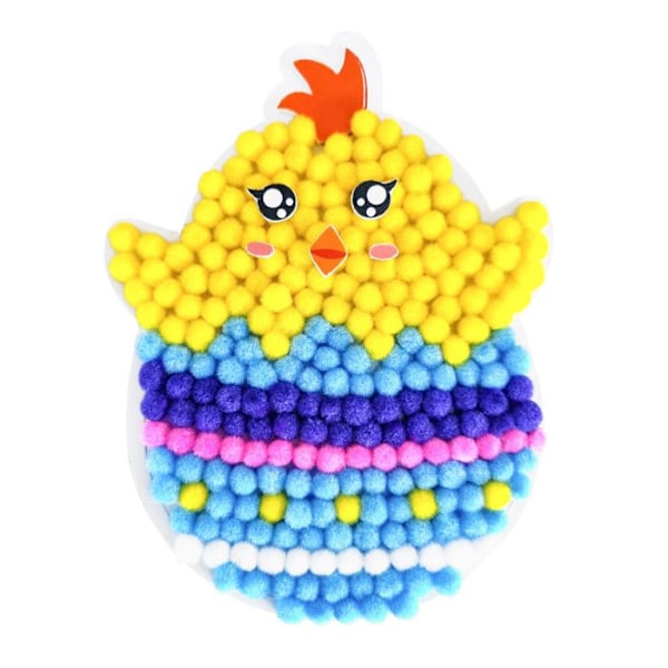 Aktiviteter Påsk Kyckling i pompom 15 x 20 cm