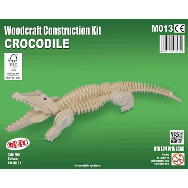 Trämodell Krokodil