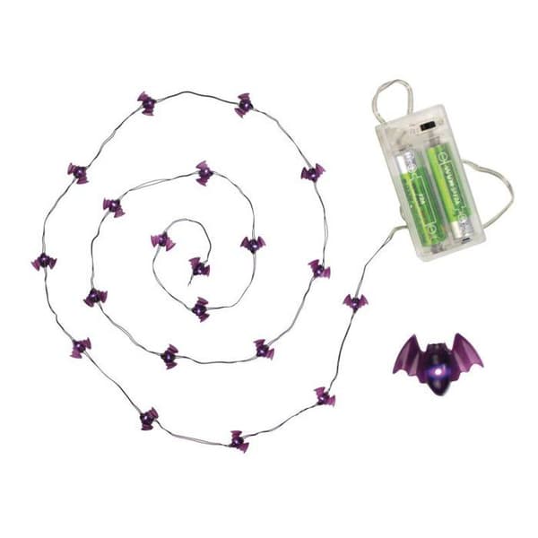 MégaCréa DIY - Halloween-ljusslinga Fladdermöss 20 leds 1,25m