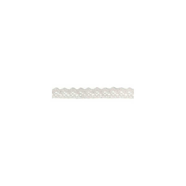 Spetseffekt bomullstejp - rulle 1m x 1,5 cm - vit