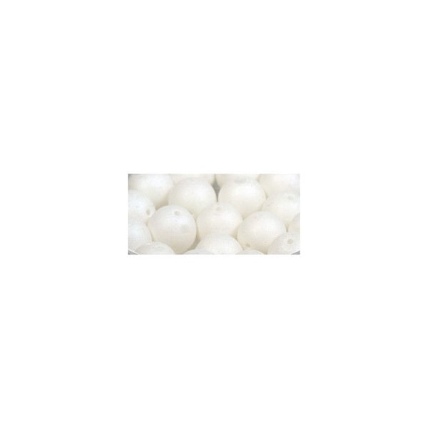 Perle satiné SilkBead ø 8mm Vit 18 stycken Vit