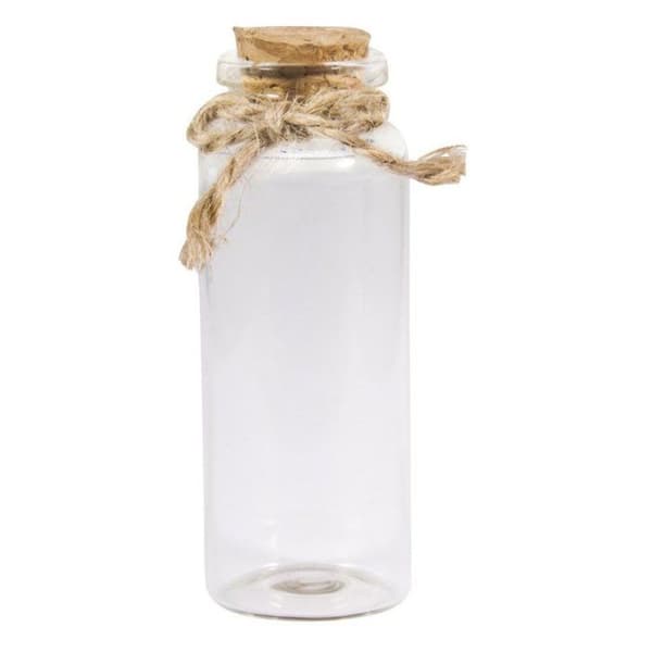 Glaskärl med korklock, ø3cm, 7,5cm, 50ml