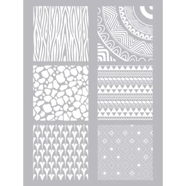 Graine Créative - Silkscreen schablon för etnisk polymerlera Flerfärgad