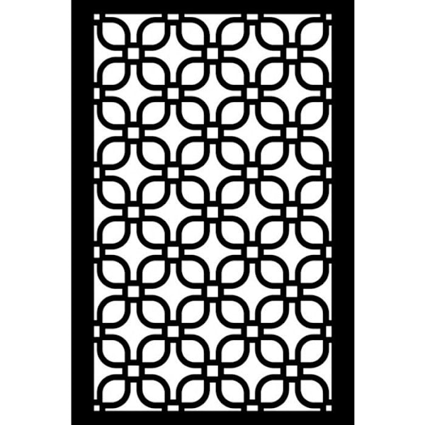 Pochoir 10x15 cm Geometriska blommor