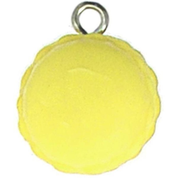 Breloque - TAL - Macaron - Pâte polymère - Ø 15 mm - Citrongul Gul citron