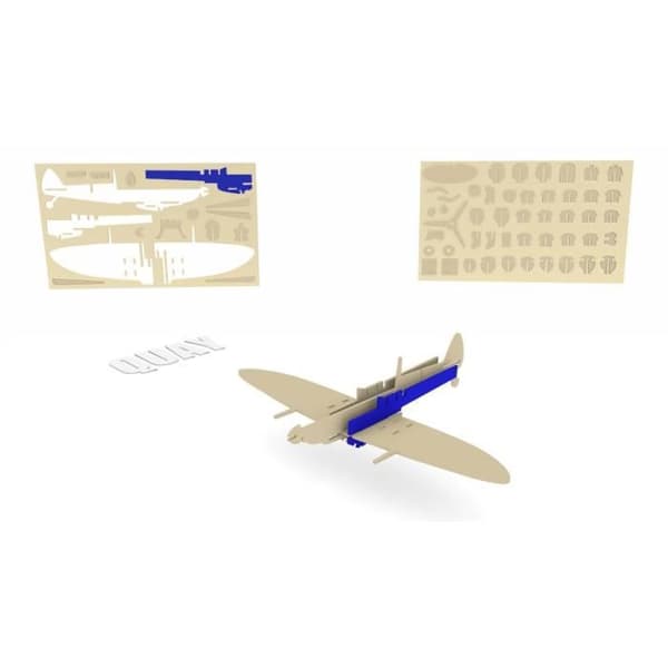 Kaj - Trämodell Flygplan (Spitfire)