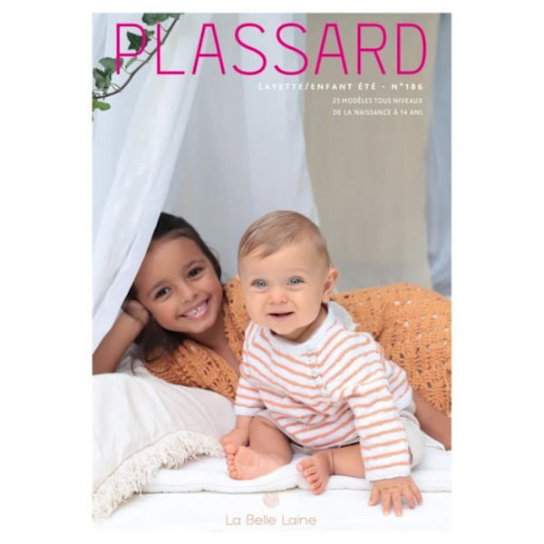 Katalog stickning - Plassard - nr 186 - Babykläder sommar - Tillverkad i Frankrike - 1 styck