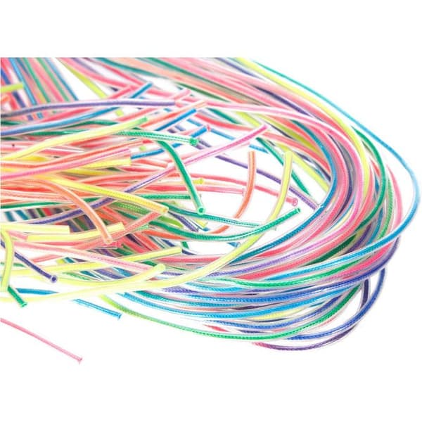 30 FLUOSKULOR FÖR SCOUBIDOUS - 80 CM neon
