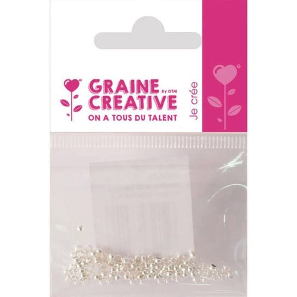 Graine Créative - Krosspärlor (Vikter) 2mm Silver 60 stycken Pengar