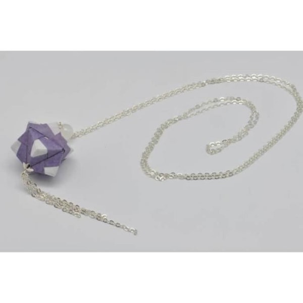 Purple Ball Origami Paper Long Necklace - The cocotte