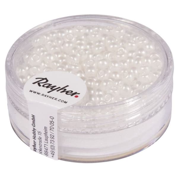 Vaxade rocailles, 2,6mm, Box 7g, vit Vit