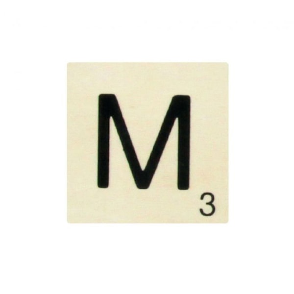 Bokstäver i trä - Ej specificerat - M - 10 x 10 cm - Brun - Massivt trä