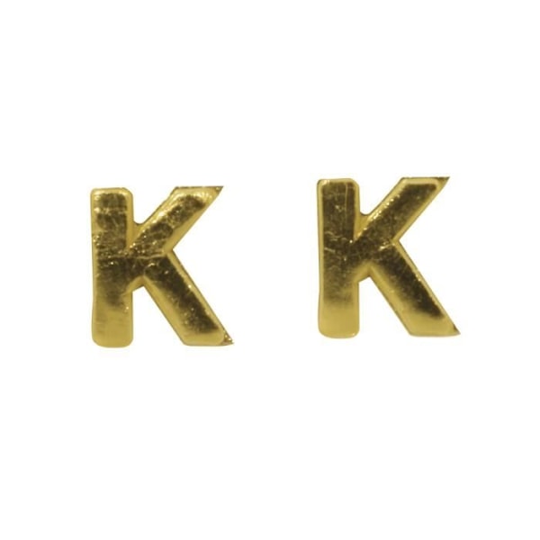 Vaxbokstäver -K-, guld, 9mm, tab.-LS 2 st