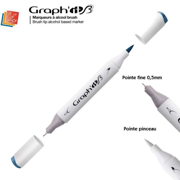 Graph'IT Brush Marker Alcohol Marker från Graph'IT - Graph'it Färgkarta:9107 - Cool Grey Cool Grå