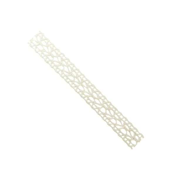MégaCréa DIY - Vit bomullssnöre 1,5 cm x 2 m Vit