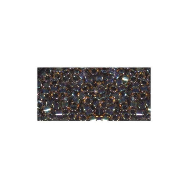 Delica-rocailles, 2,2mm transparent regnbåge, låda, regnbåge, 9g Transparent regnbåge