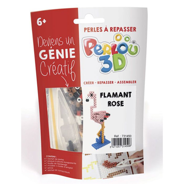 Leksak - KREATIVA FRÖ - Perlou 3D Rosa Flamingo - Barn - Blandat - Rosa - Från 3 år Rosa