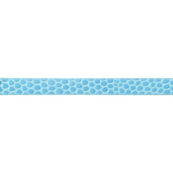 MégaCréa - Armband 6 mm Krokodilstil Blå Blå