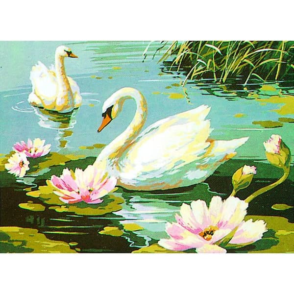 Antik duk De svanar 45x60cm