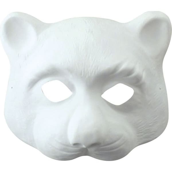 KATT 1/2 ANSIKTSMASK Vit