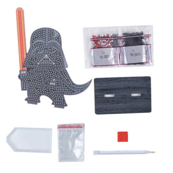Kit för att dekorera med diamanter - CRYSTAL ART - Darth Vader - Färgglada strass - Kreativ aktivitet - 6 år+ mörk Vador