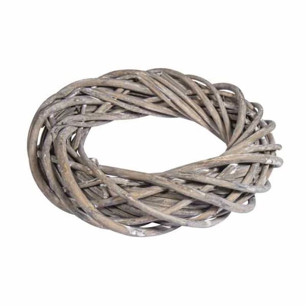 Krans - RAYHER - Ø 25cm x 6cm - Grå silver - Rör - Inomhus Silvergrå