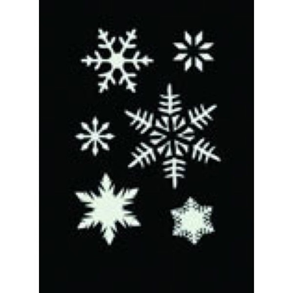 Sjablon med klister Snöflinga 7x10 cm {Färg}